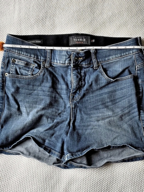 torrid Pants - Torrid Bombshell Skinny Denim Shorts Blue Size 16